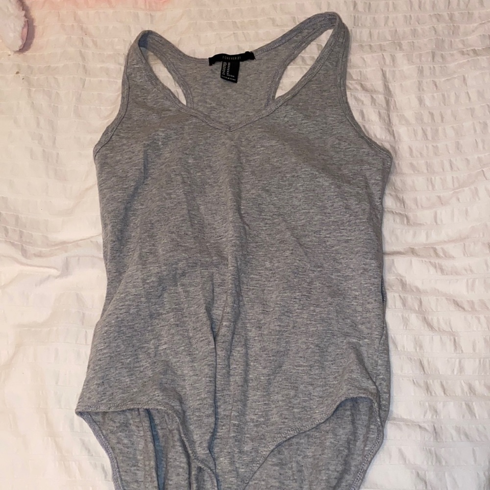 grey bodysuit